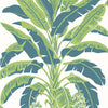 Banana Tree Wallpaper Sample - Green and Blue