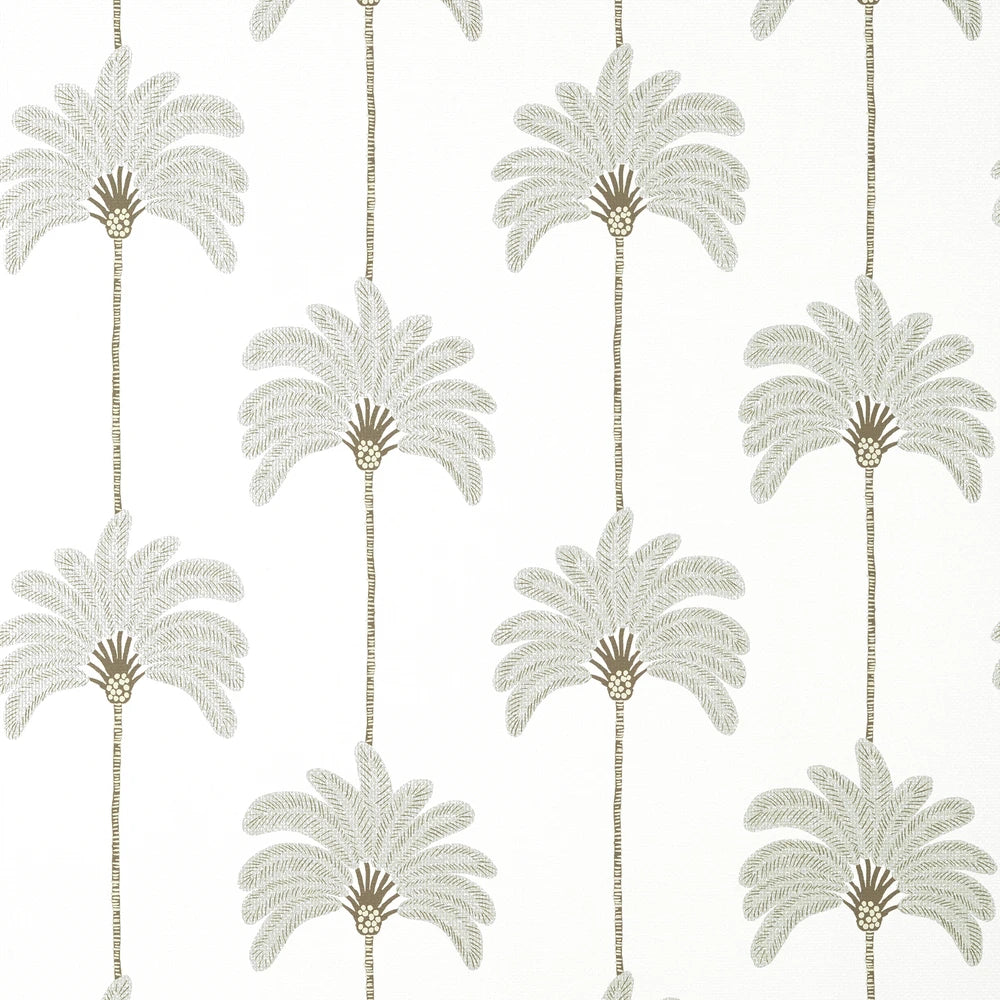 Pattern of palm trees on a white background