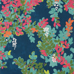 Colorful floral pattern on a blue background