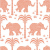 Elephant Wallpaper - Coral