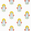 Tybee Bud Wallpaper - Coral and Yellow