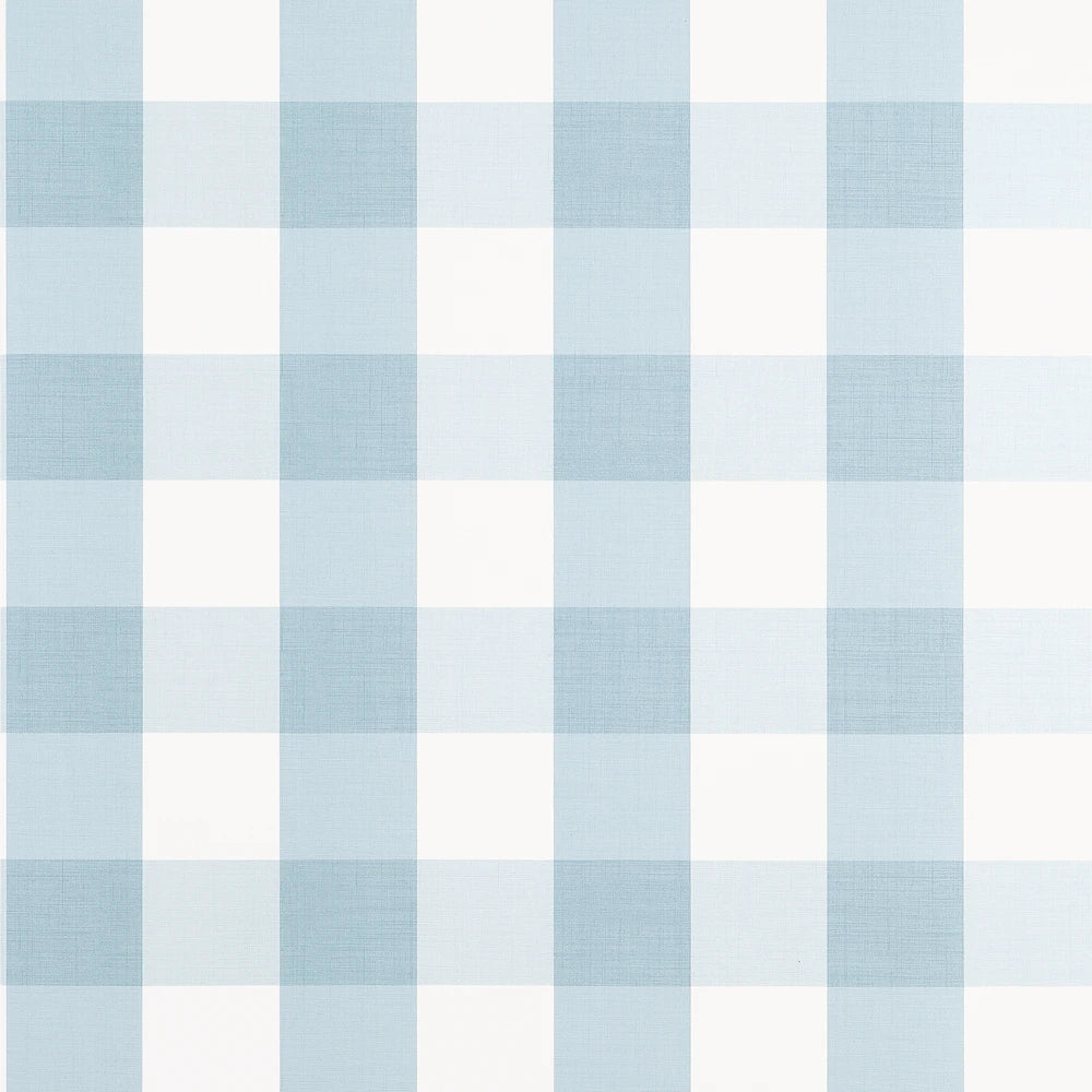 Light blue and white gingham checkered wallpaper pattern
