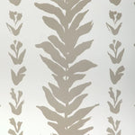 Pattern of leaf and flower shapes on a light gray background