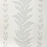White leaf pattern on a light gray background