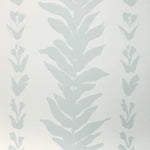 Light blue leaf pattern on a light gray background