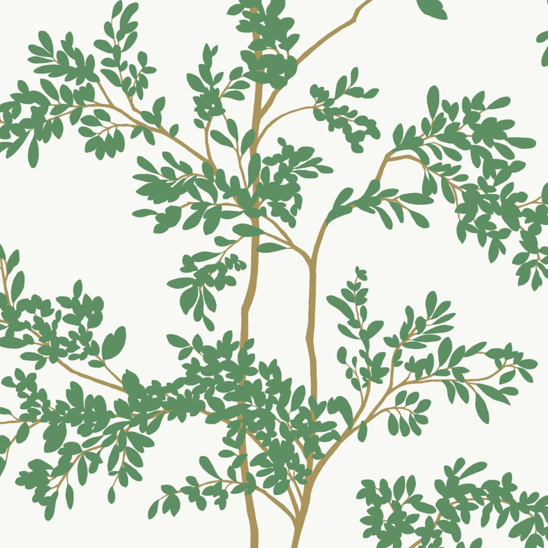 Silhouette Blooms Wallpaper Sample