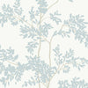 Silhouette Blooms Wallpaper - Light Blue
