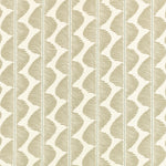 Patterned wallpaper with wavy leaf design on a beige background