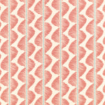 Red and white geometric stripe patterned wallpaper