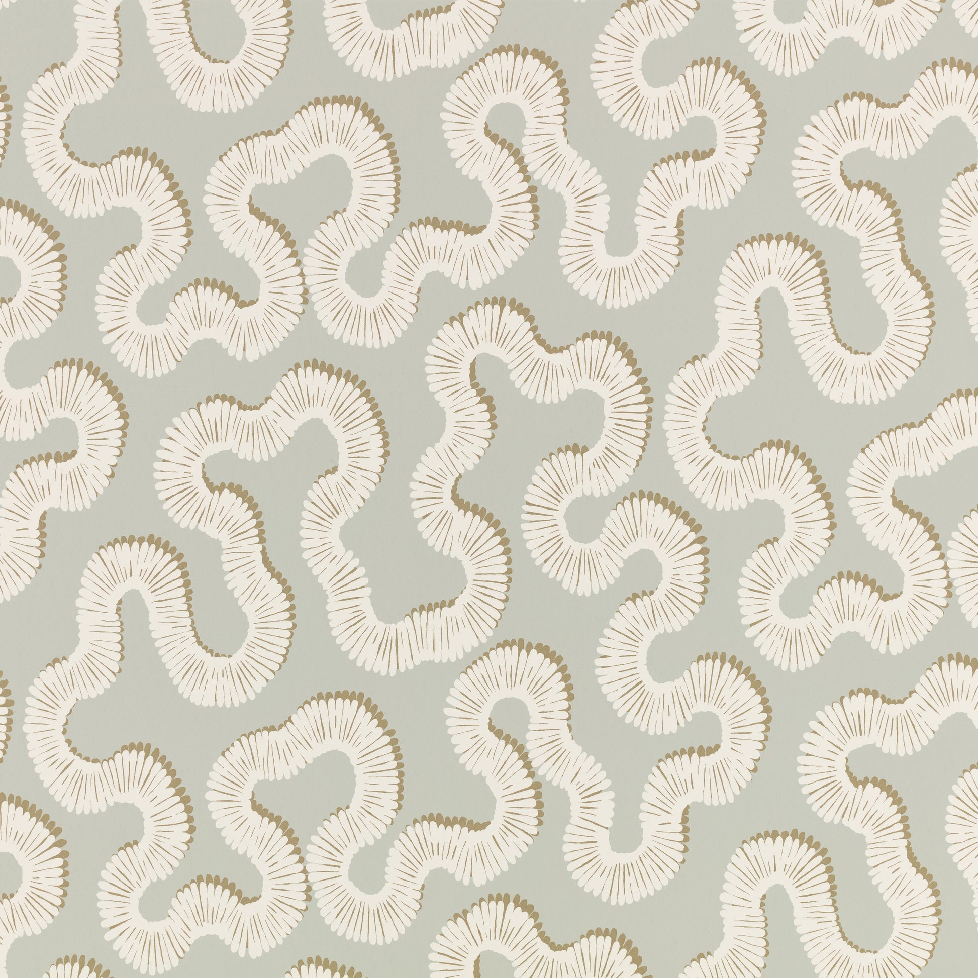 Pattern of wavy lines on a light gray background