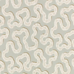 Pattern of wavy lines on a light gray background