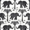 Elephant Fabric - Black
