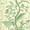Bird and Thistle Wallpaper Sample - Blue/Green