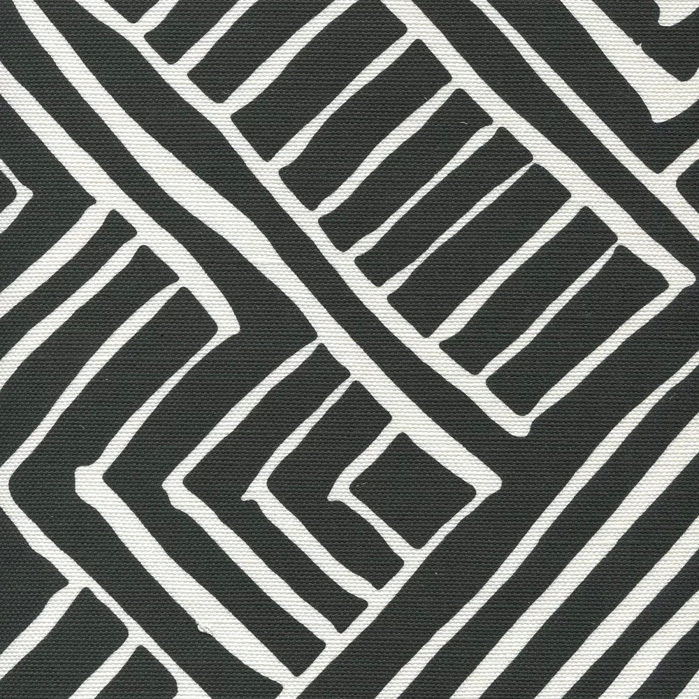 black and white geometric fabric