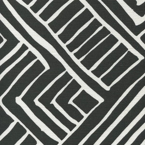 black and white geometric fabric