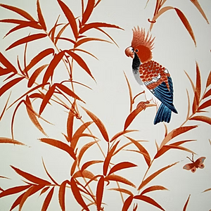 Bamboo & Birds Wallpaper Sample