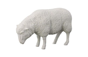 White sheep figure on a white background