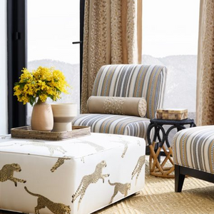 Leaping Cheetah Fabric